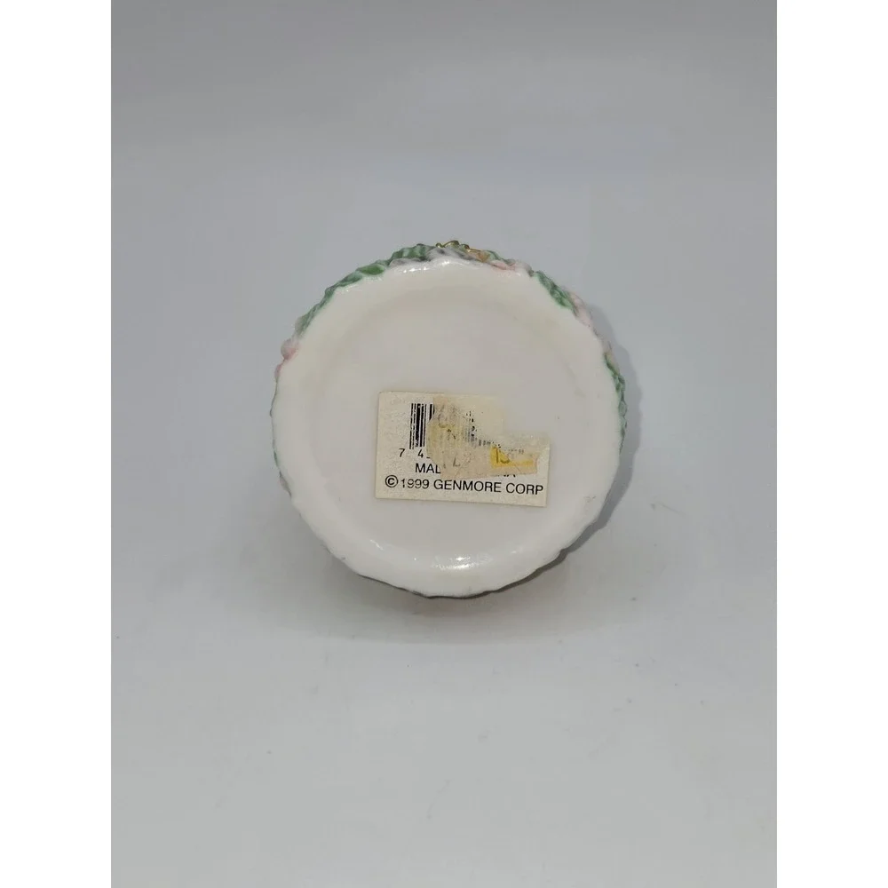 Vintage Genmore Tropical Fish Trinket Box Porcelain Hinged Keepsake Ring Box